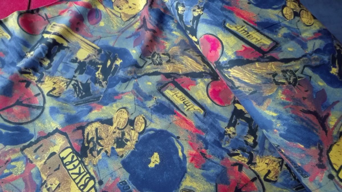 Elastická riflovina s potiskem America bikers boys