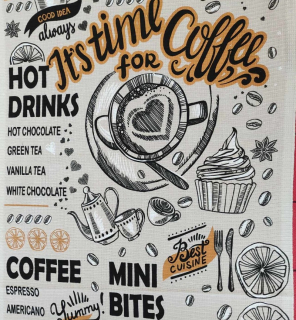 Vaflovina - utěrkovina  hot drinks