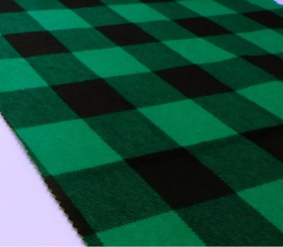 Flanel kostky zelené - zbytek 0,85m