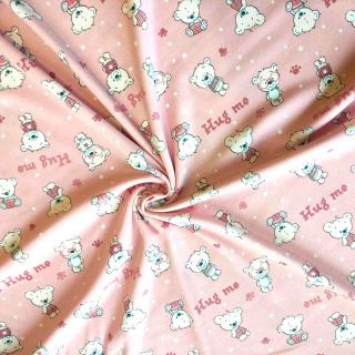 Oboulícní úplet medvídci na růžové zbytek 1,7m 