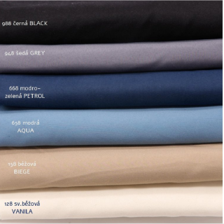 Mikrofibra černá - zbytek 0,55m 