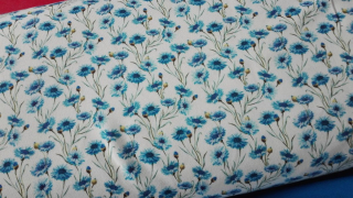 Teplákovina s elastanem DIGITÁLNÍ TISK chrpy