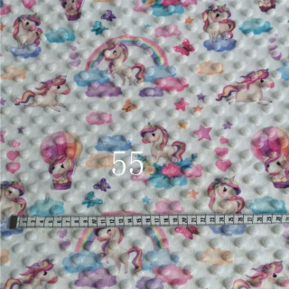 MINKY digi tisk č. 55 poníci s duhou