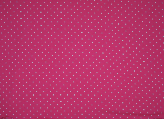 Teplákovina s elastanem puntíky na růžové