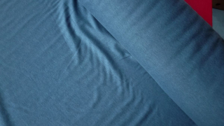 Teplákovina s elastanem indigo modrá